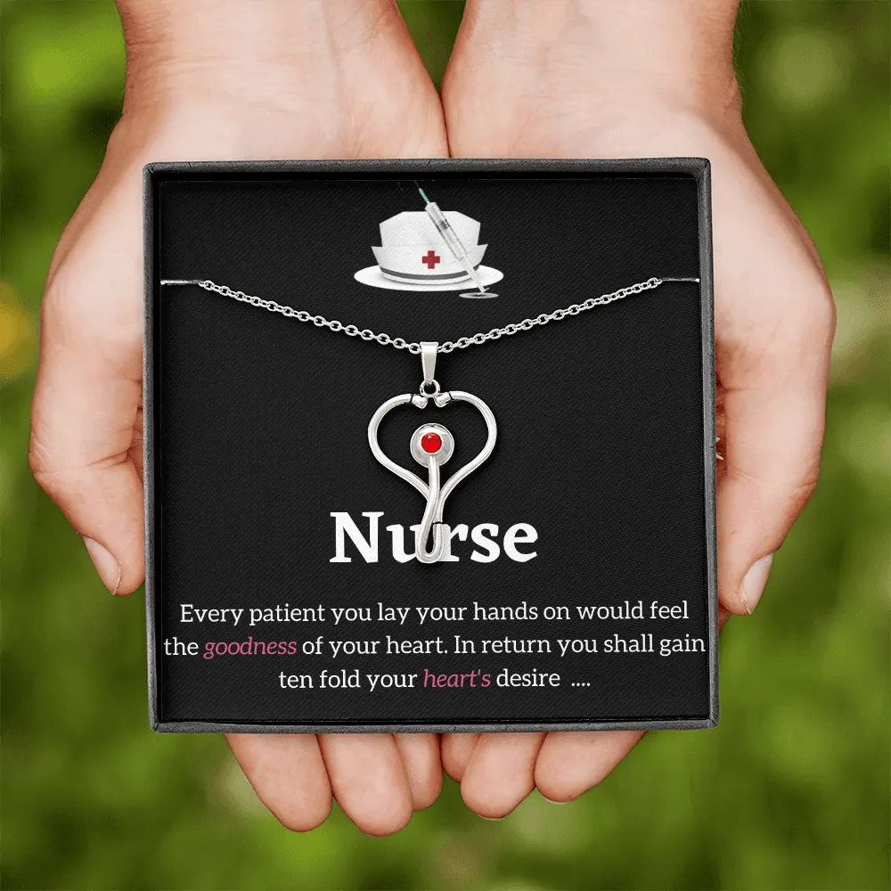 Stethoscope  Necklace - RN Necklaces for Nurses