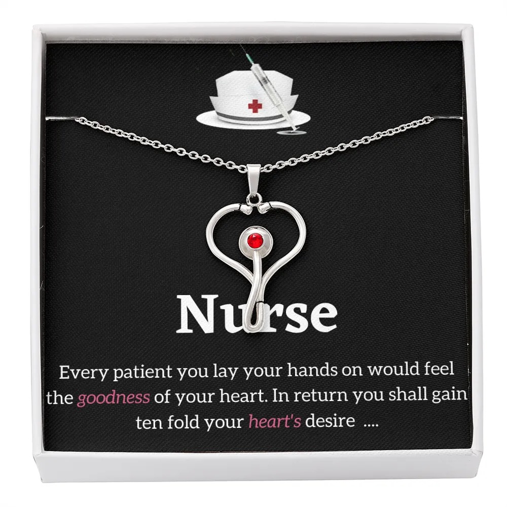 Stethoscope  Necklace - RN Necklaces for Nurses