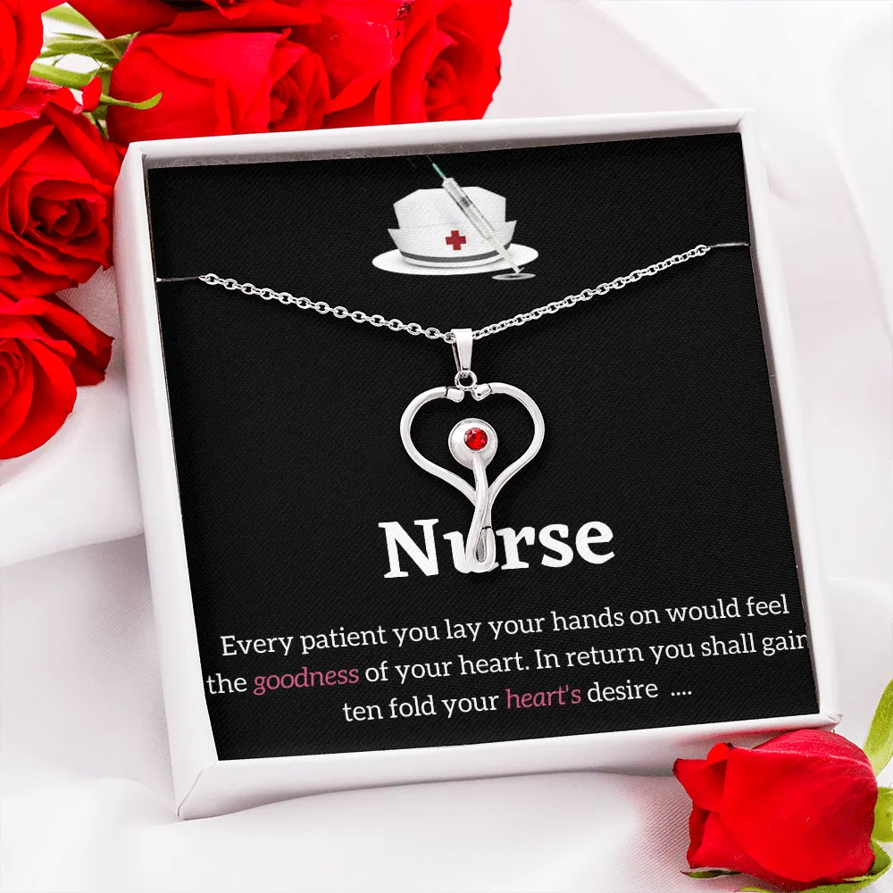 Stethoscope  Necklace - RN Necklaces for Nurses