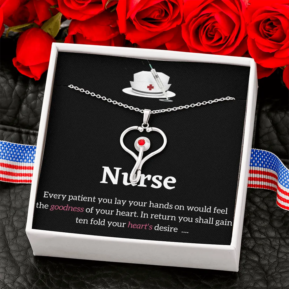 Stethoscope  Necklace - RN Necklaces for Nurses