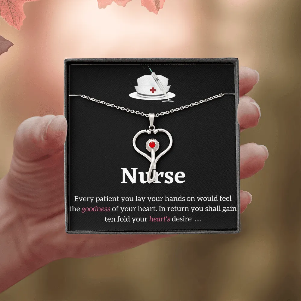 Stethoscope  Necklace - RN Necklaces for Nurses