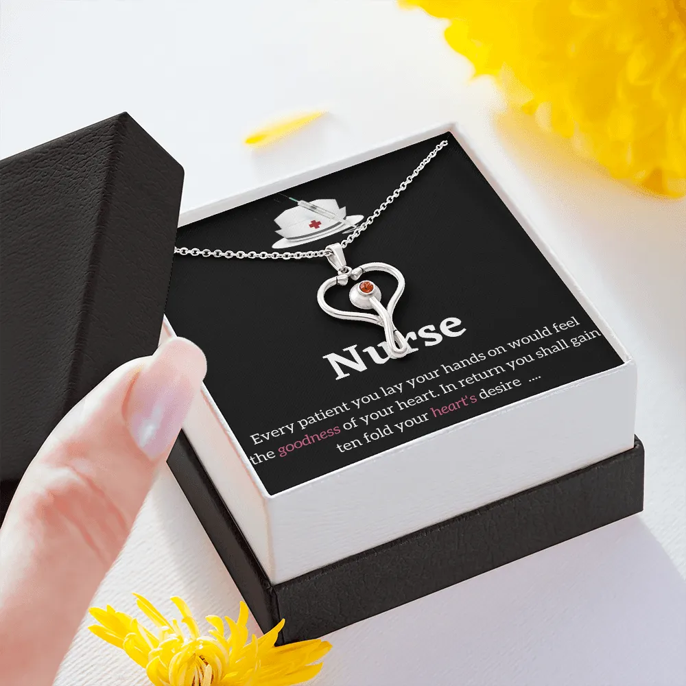Stethoscope  Necklace - RN Necklaces for Nurses