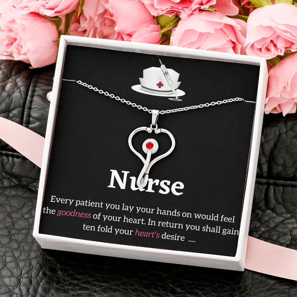 Stethoscope  Necklace - RN Necklaces for Nurses