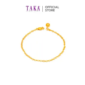 TAKA Jewellery 916 Gold Bracelet with Bell