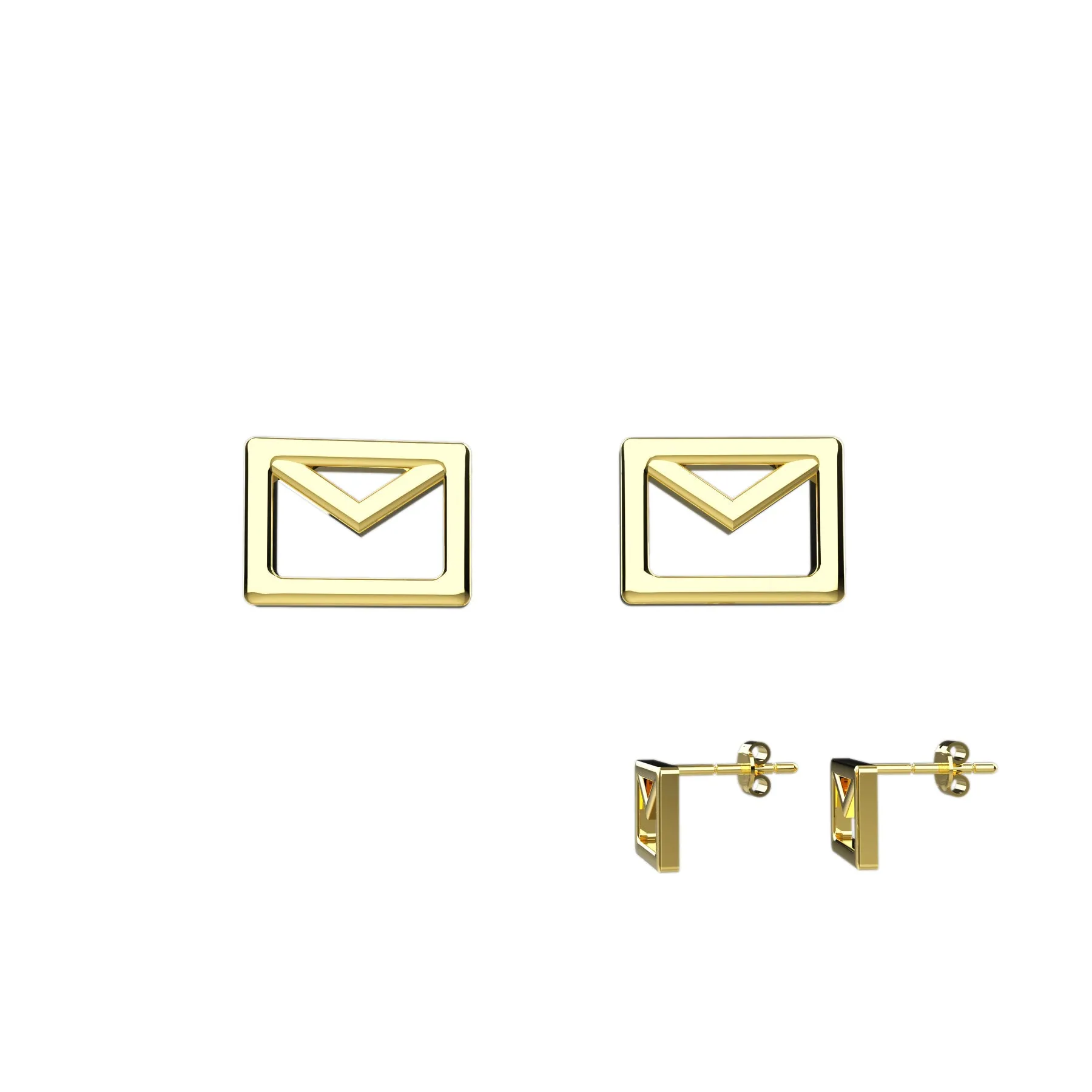 Tiny cute Envelope Stud Earrings