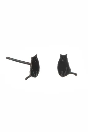 Tiny Sitting Cat Stud Earrings