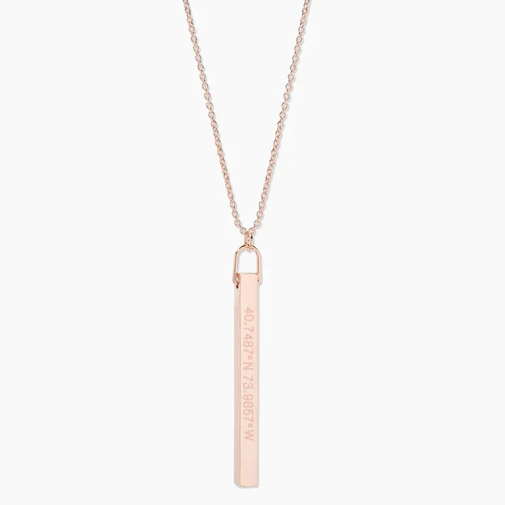 Vertical Coordinate Bar Necklace