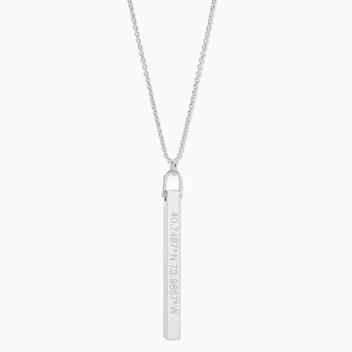 Vertical Coordinate Bar Necklace