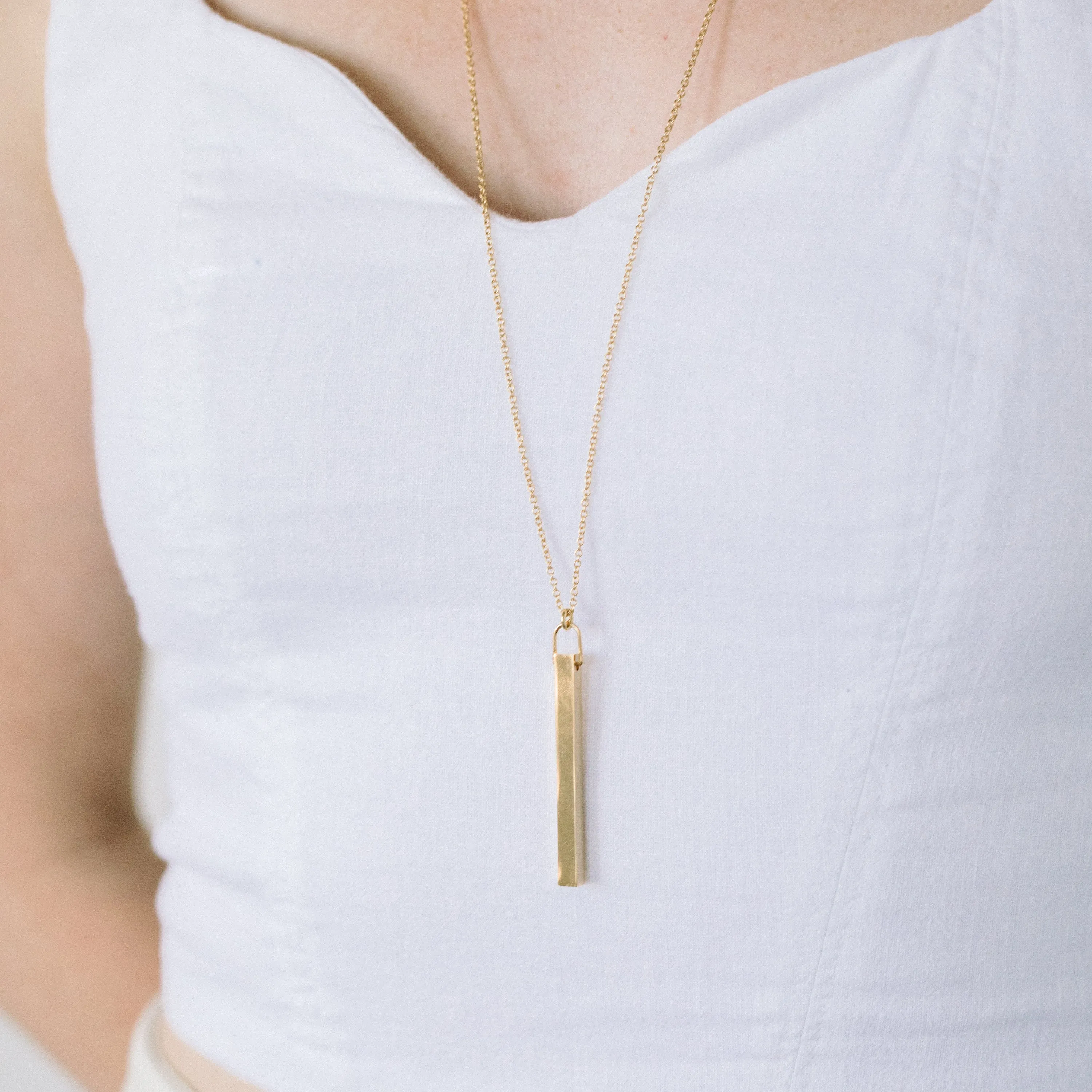 Vertical Coordinate Bar Necklace