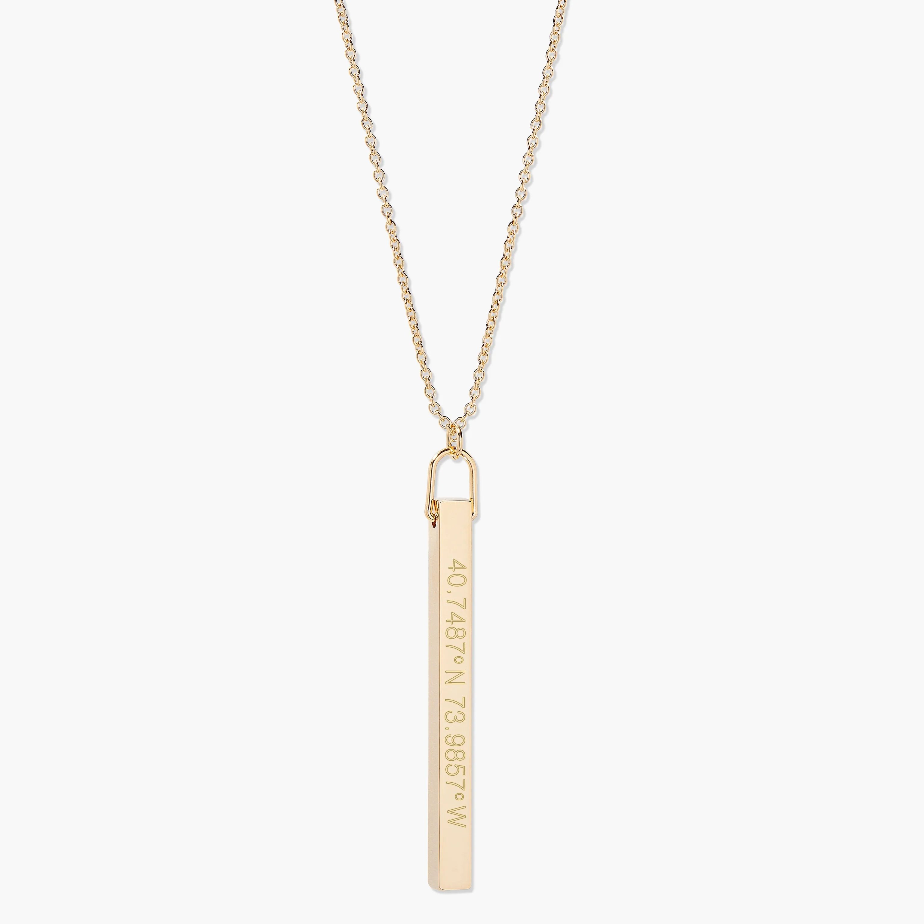 Vertical Coordinate Bar Necklace